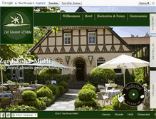 Tablet Screenshot of hotel-kloster-muehle.de